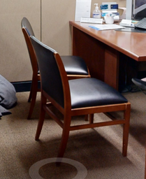 [#B9-5] Black side chair no arms