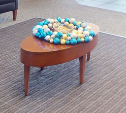 [#C3-14] Oval coffee table, wood