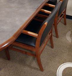 [#B9-6] Navy guest chair with arms