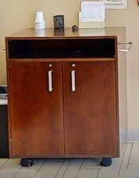 [#D20-10] Coffee station cabinet, wood