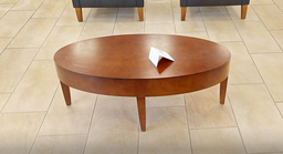 [#C3-9] Oval coffee table, wood