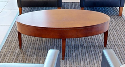 [#C3-9] Oval coffee table, wood