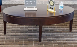 [#C3-5] Oval coffee table, wood