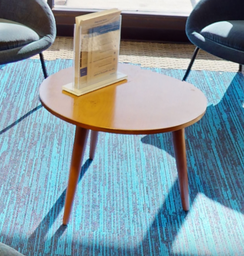 [#C11-10] Round side table, wood