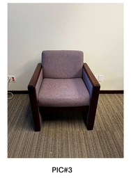 [#B12-3] LOUNGE CHAIR, PURPLE, NO TAG