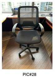 [#B13-28] TASK CHAIR (MID MESH BACK), BLACK, NO TAG
