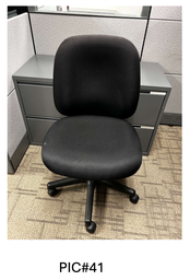 [#B13-41] TASK CHAIR (NO ARMS), BLACK, NO TAG