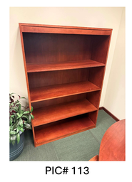 [#D3-113] WOOD BOOKCASE - 4 HIGH