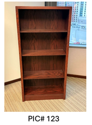 [#D3-123] WOOD BOOKCASE - 4 HIGH