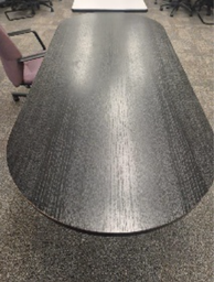 [#C6-5] Black Oval Meeting Table