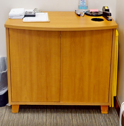 [#D20-5] Coffee station cabinet, wood