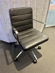 [#B13-41_5] Task Chair - black leather Duet