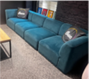 [#B7-20] Sofa - Blue Velvet