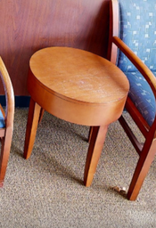 [#C11-10] Round side table, wood