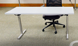 [#C12-15] Rectangle meeting table, wht