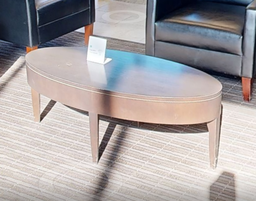 [#C3-10] Oval coffee table, wood