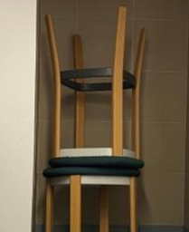 [#B1-23] Blue Fabric Stool