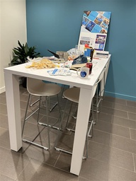 [#C4-28] White Long Table