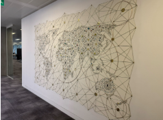 [#L1-97] Tech Mandala World Map Art 