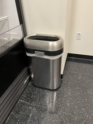 [#G4-230] Silver Oval Trash Can