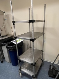 [#D14-231] Rolling Metal Shelving Unit