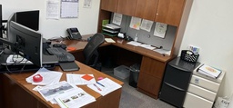 [#E9-55] U - Shaped Desk - LH w Hutch