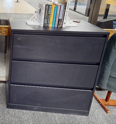 [#D8-17] 3d lateral filing cabinet, blk