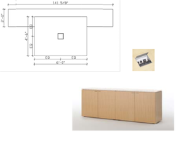 [#C6-74] Nienkamper Table + Credenza