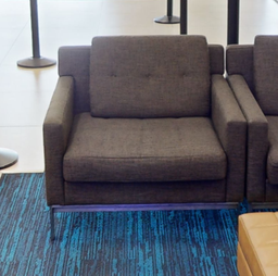 [#B12-6] Brown lounge chair