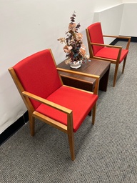 [#B9-98] Red Wooden Chairs 