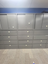 [#D10-120] 4 drawers tall cabinet-grey-metal