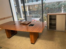 [#C5-20] Boardroom Table – 2400 X 1200 (Cut Outs For Mic Cables No Grommet)