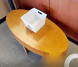 [#C3-12] Oval coffee table, wood