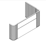 [#A4-13] Canvas Wall Partitions 1524mmW x 2438mmD x 1615mmH