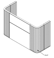 [#A4-15] Canvas Wall Partitions 2591mmW x 991mmD x 1615mmH