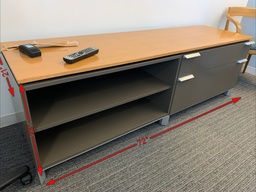 [#D6-30] Brown 2 Drawer Lateral Filing Cabinet (23X72X18)