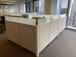 [#A6-57] Workstation Wall - Grey Fabric (42x42x3)