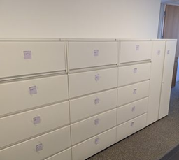 [#D12-22] Filing, five drawer, white