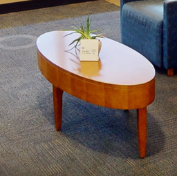 [#C3-7] Oval coffee table, wood
