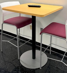 [#C2-11] High Top Square Table - maple 42 H