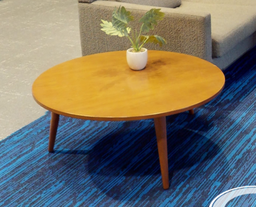 [#C3-11] Round coffee table, wood