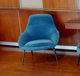 [#B12-6] Blue lounge chair