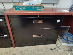 [#D6-106] 2 Drawer Lateral Black - 36"
