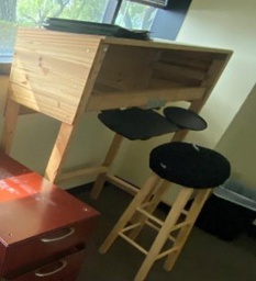 [#C10-7] Plain Wood Desk