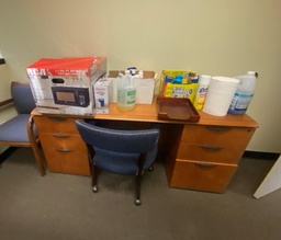 [#E3-38] Light Brown Regular Desk