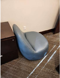 [#B12-9] Blue-Grey Lounge Chair