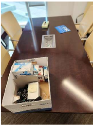 [#C6-72] Rectangular Wood Table with Power Grommet