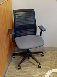 [#B13-3] Task chair with arms, blk