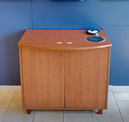 [#D20-11] Coffee 2 door cabinet