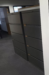 [#D12-10] Black Lateral File Cabinet